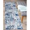World Rug Gallery Distressed Abstract Blue/Gray/Ivory Runner Rug 2'x7' Runner 2085BLUE2X7 - alternate 1